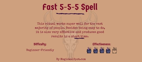 Un hechizo rápido 5-5-5 por MagickalSpot