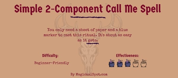 Un Hechizo Simple de 2 Componentes Llámame por MagickalSpot