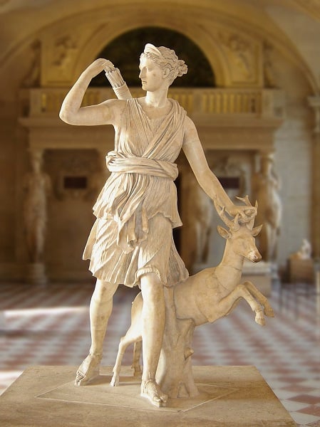 artemis with a deer