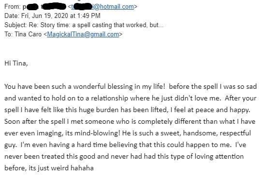 banishing spell testimonial