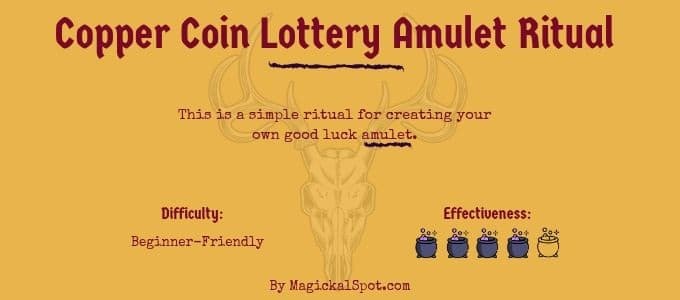 copper coin lottery amulet ritual