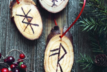 Yule Tree Rune Ornaments Wood Craft