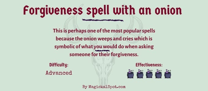 Forgiveness spell with an onion