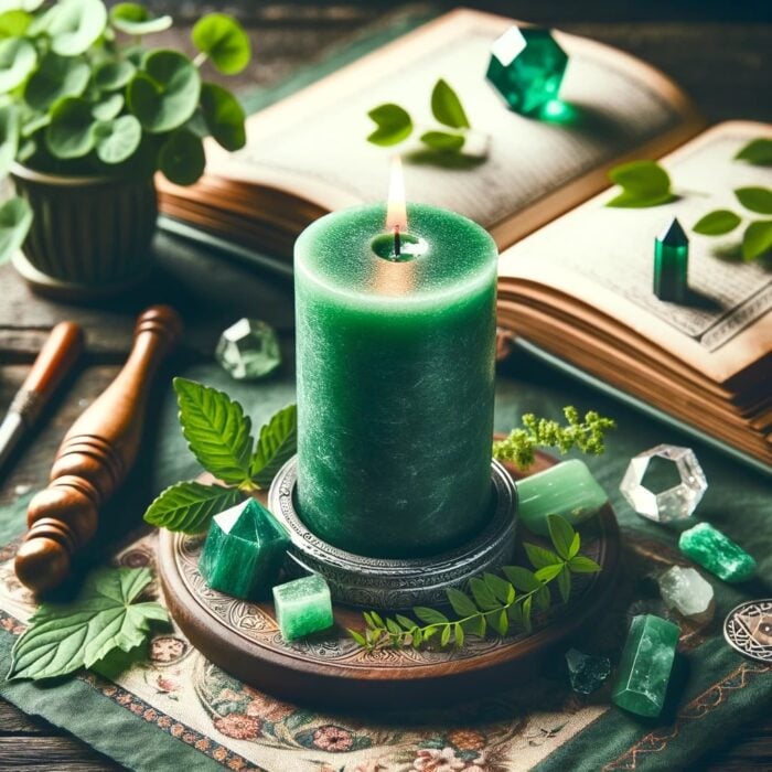 Green Candle Magic Symbolism & Meaning by tina caro magickal spot