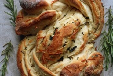 Lammas Spiral Bread with Pesto & Garlic