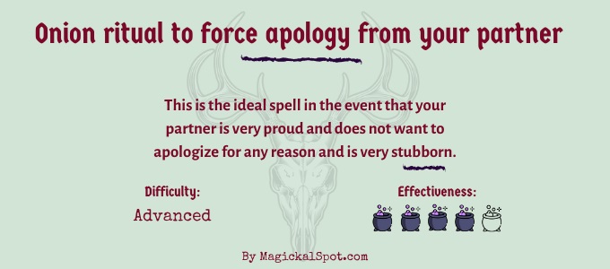 Onion ritual to force apology from your partner