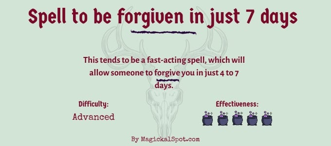 Spell to be forgiven in just 7 days