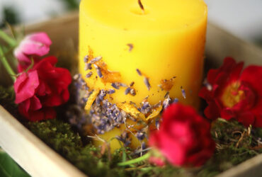 Summer Solstice Altar Candle DIY