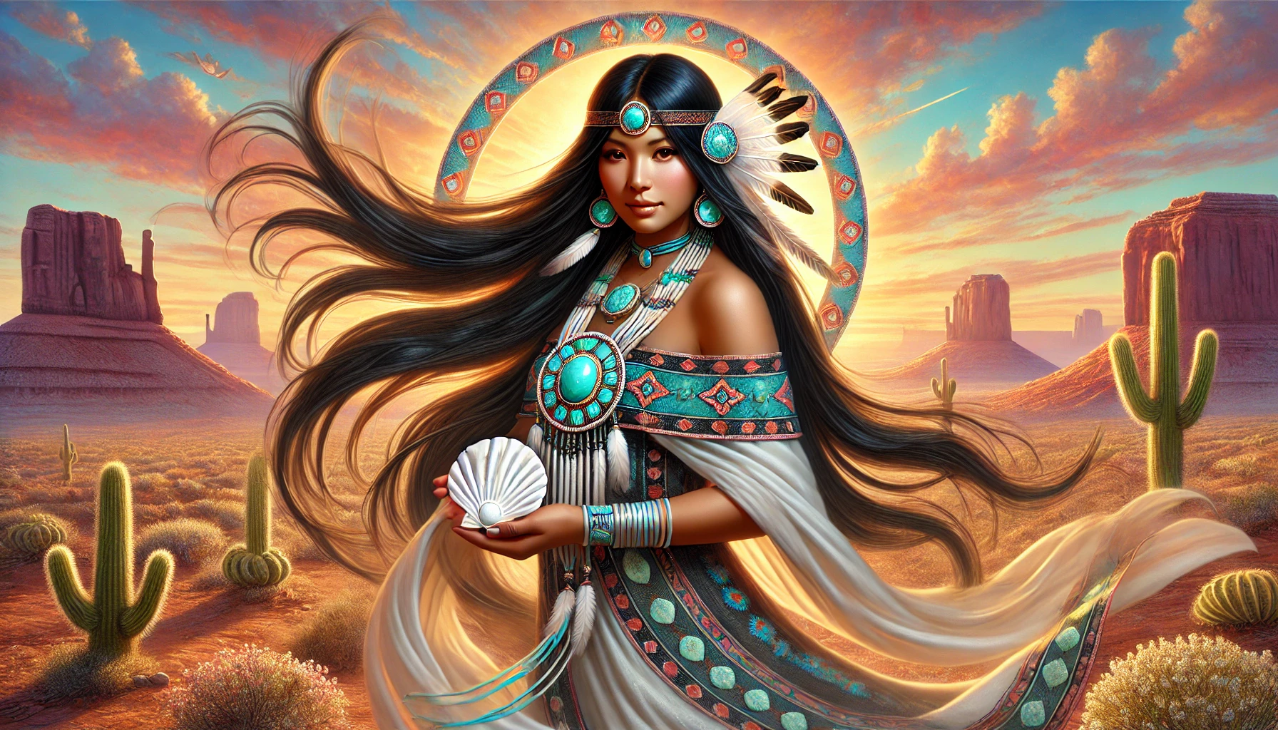 illustration of the Navajo goddess Yolkai-Estsan featured image